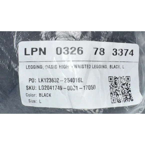 Fabletics Oasis High Waisted Leggings Womens Size L Black - Picture 2 of 2